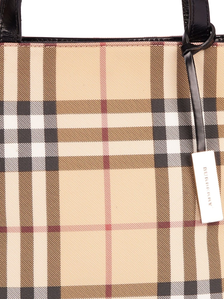 Burberry Brown Tote Fabric Handbag - Image 6 of 6