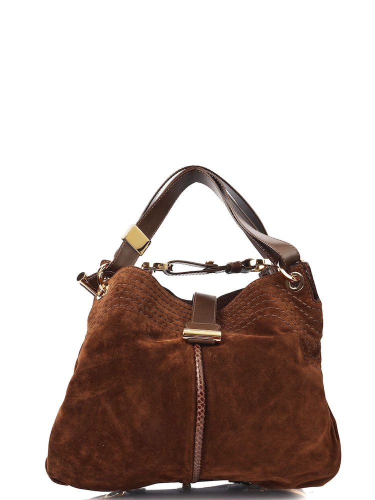 Jimmy Choo Brown Tote Fabric Handbag - Image 2 of 5