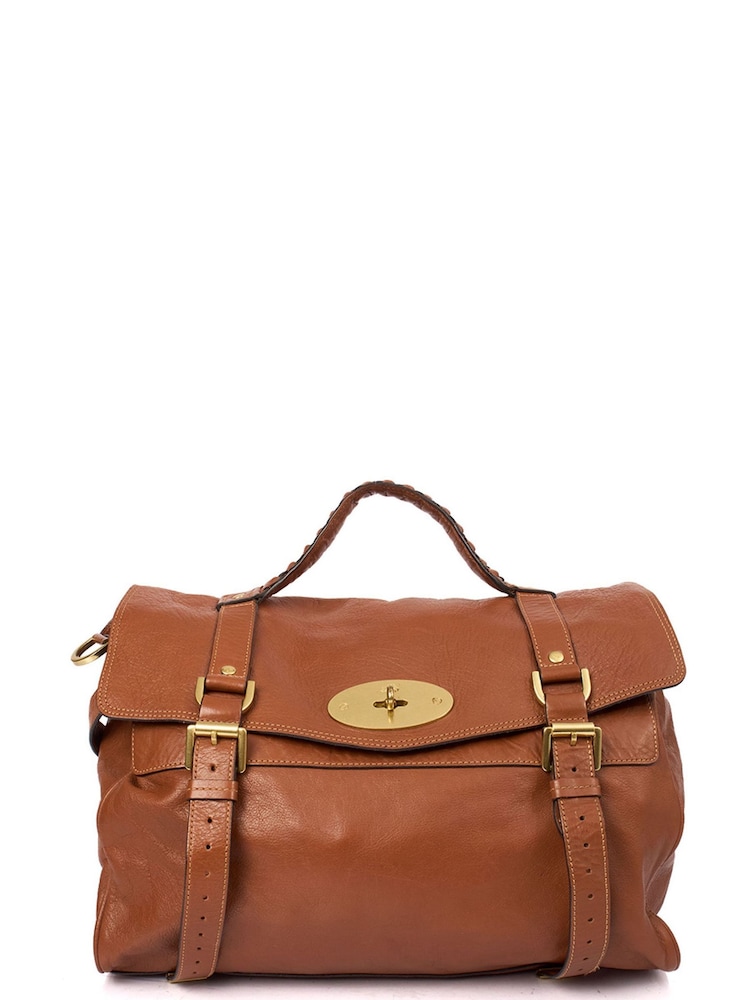 Mulberry Brown Oversized Alexa Calfskin Leather Handbag - Image 1 of 6