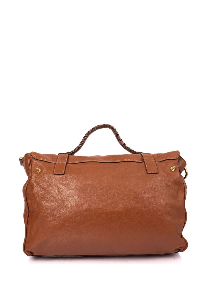 Mulberry Brown Oversized Alexa Calfskin Leather Handbag - Image 2 of 6
