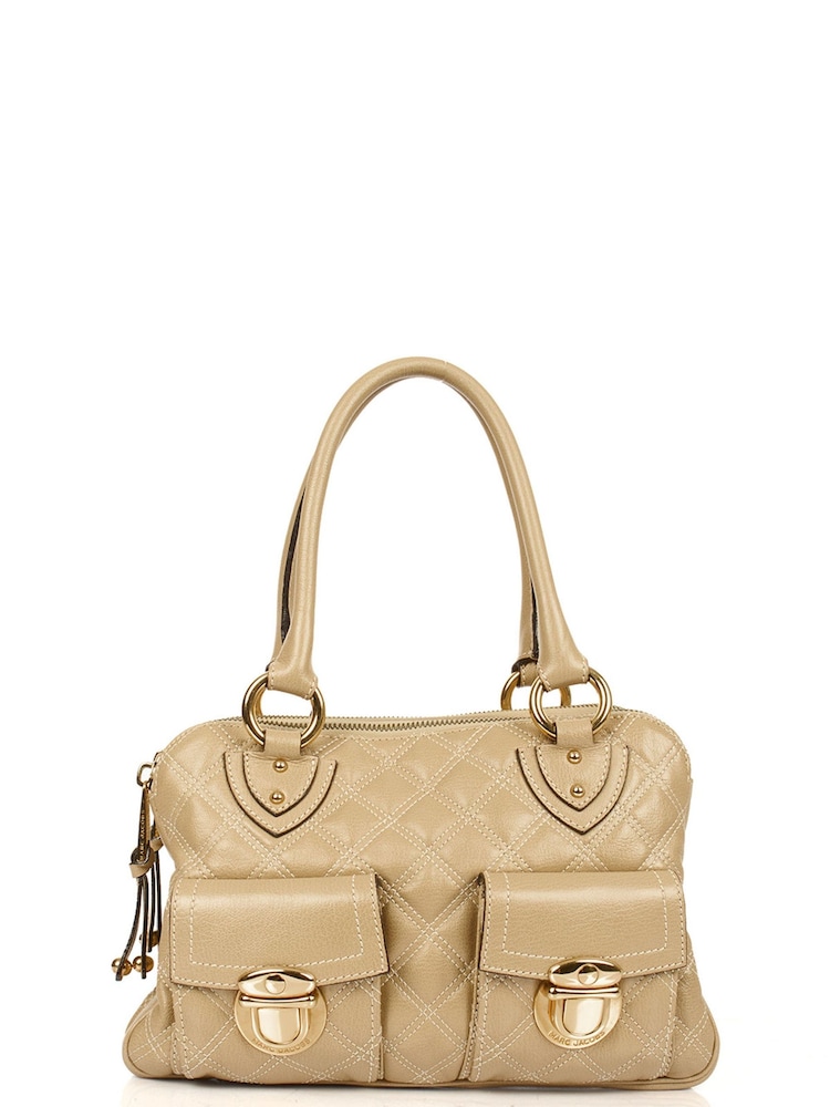 Marc Jacobs Natural Quilted Blake Bisque Leather Handbag - Image 1 of 6