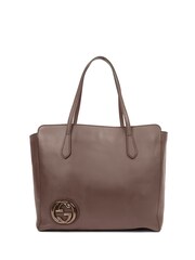 Gucci Brown Interlocking Tote Leather Handbag - Image 1 of 6