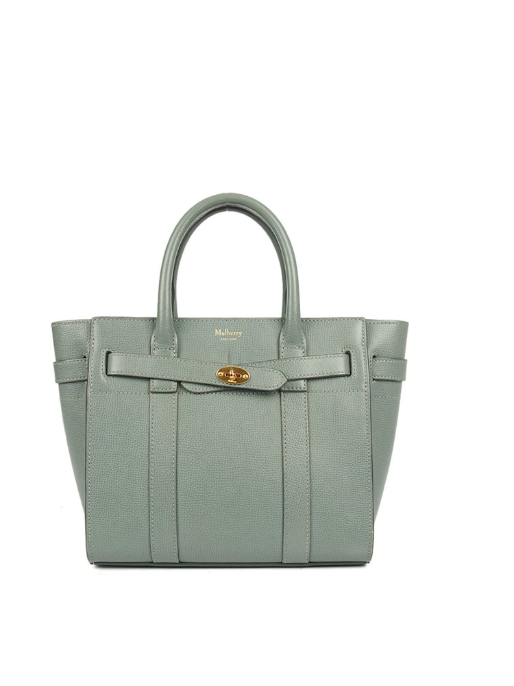 Mulberry Blue Zipped Bayswater Mini Calfskin Leather Handbag - Image 1 of 6