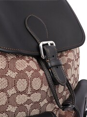 COACH Brown Court Backpack Fabric Handbag - Image 6 of 6