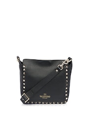 Valentino Black Rockstud Spike Cross-Body Clutch - Image 2 of 6