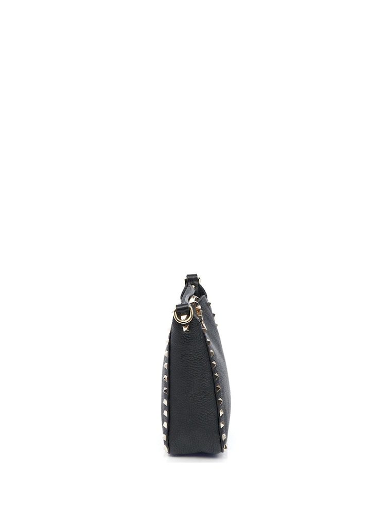 Valentino Black Rockstud Spike Cross-Body Clutch - Image 3 of 6