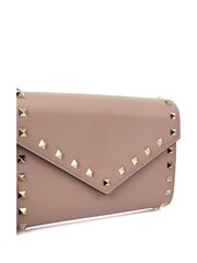Valentino Pink Rockstud Envelope Clutch Calfskin Handbag - Image 5 of 6