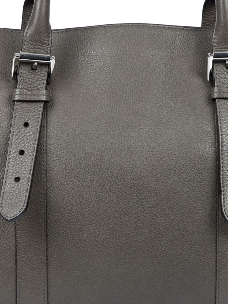 Mulberry Grey Bayswater Double Zip Tote Leather Handbag - Image 6 of 6