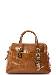 Versace Brown Tote Patent Leather Handbag - Image 1 of 6