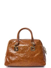 Versace Brown Tote Patent Leather Handbag - Image 2 of 6