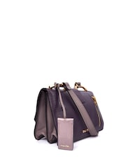 Miu Miu Purple Madras Shoulder Bag Leather Handbag - Image 3 of 6
