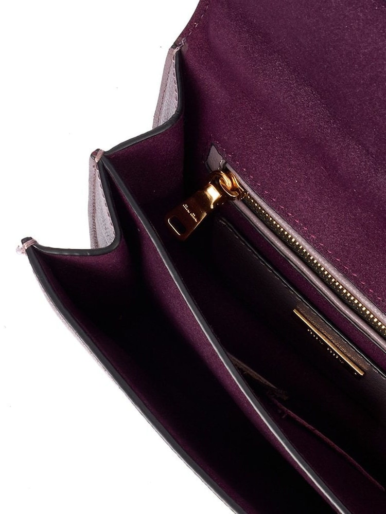 Miu Miu Purple Madras Shoulder Bag Leather Handbag - Image 6 of 6