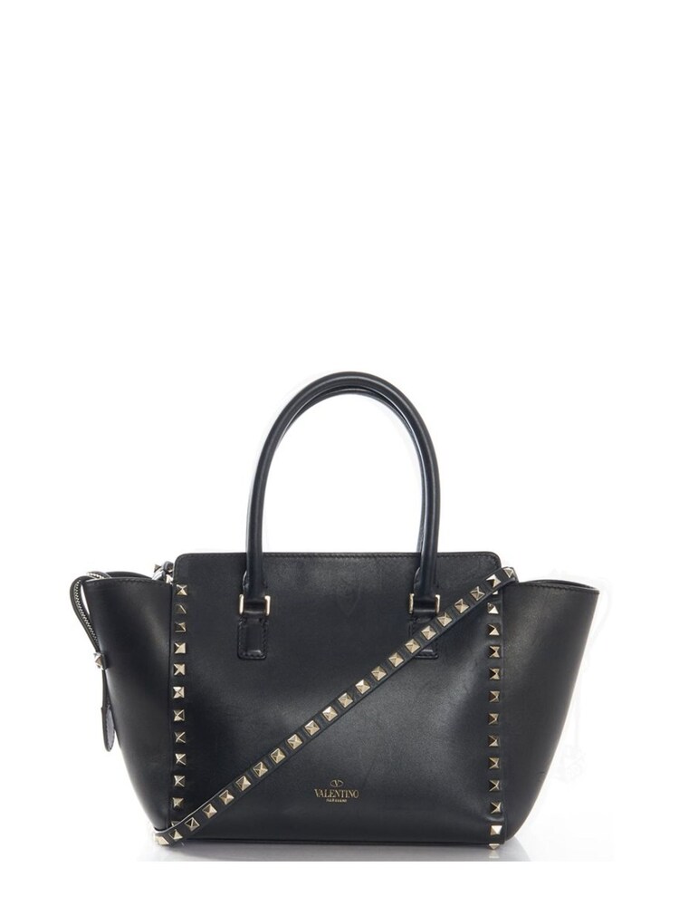 Valentino Black Rockstud Tote Small Leather Handbag - Image 1 of 6
