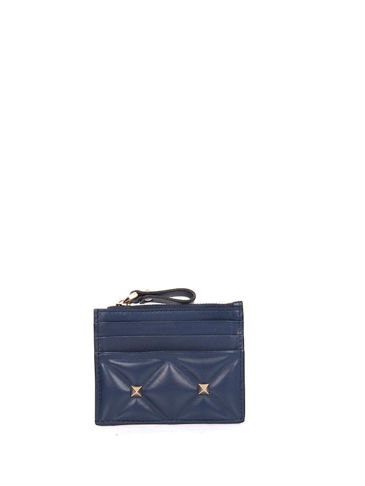 Valentino Blue Rockstud Calfskin Wallet - Image 1 of 6