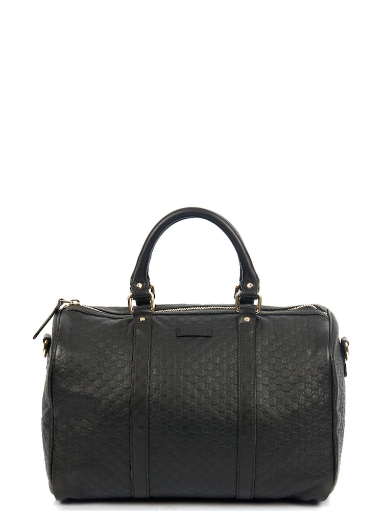 Gucci Black Boston Guccissima Handbag - Image 2 of 6