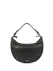 Versace Black Biker Hobo Leather Handbag - Image 2 of 6