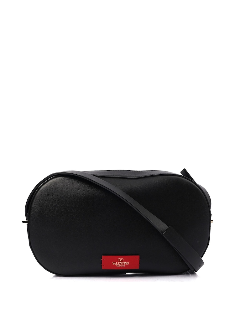 Black Valentino V Logo Cross-Body Leather Handbag - Image 1 of 5
