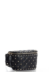 Valentino Black Rockstud Belt Bag Leather Handbag - Image 2 of 5