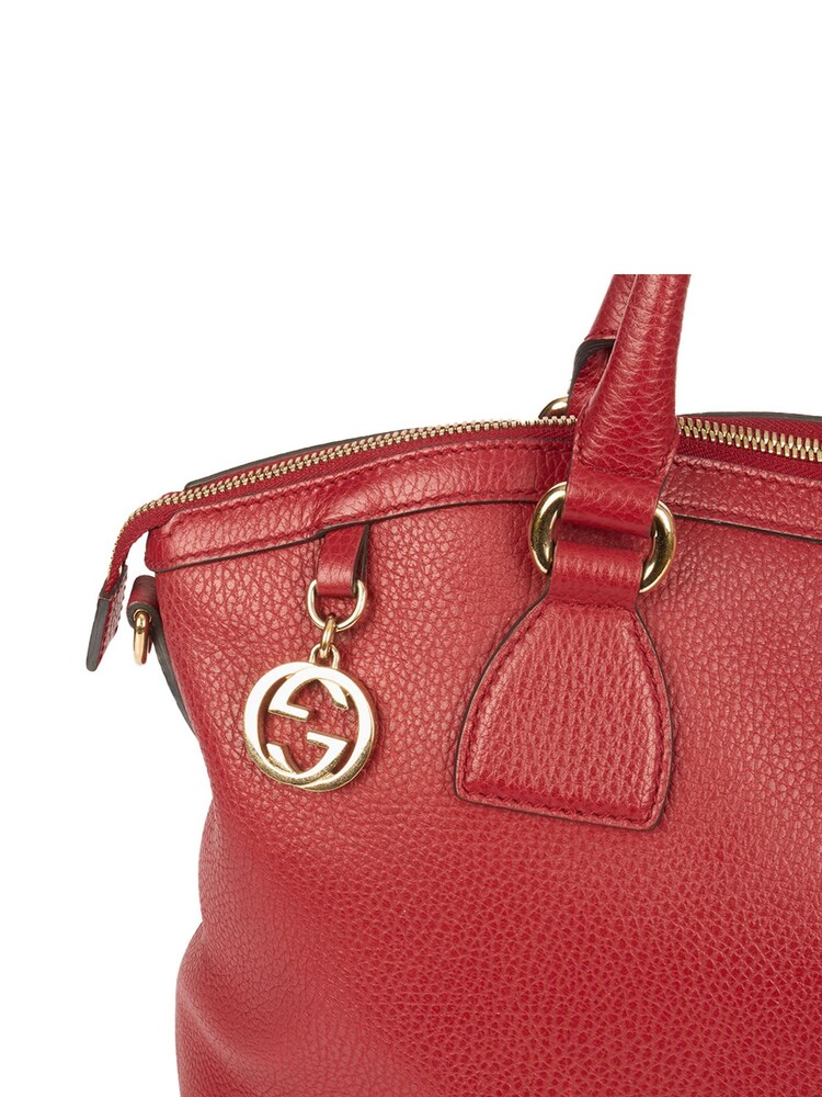 Gucci Red Charmy Hobo Leather Handbag - Image 5 of 5
