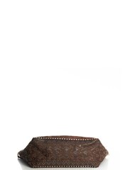 Valentino Brown Large Rockstud Tote Fabric Handbag - Image 5 of 6