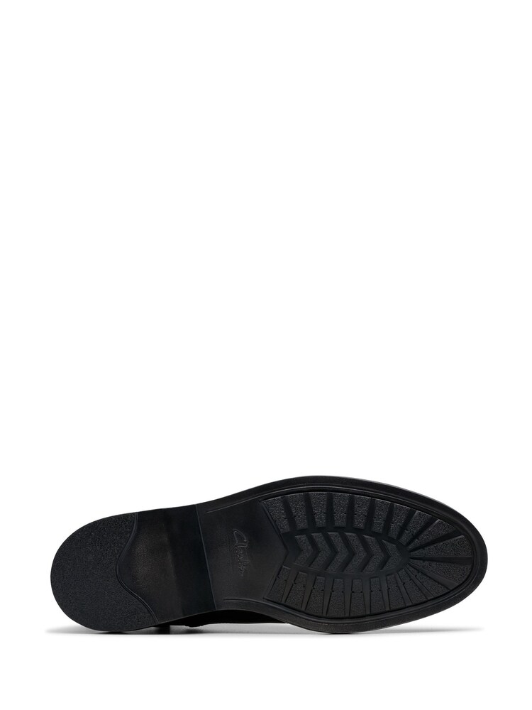 Clarks Black Leather Adwin Cap Boots - Image 7 of 7
