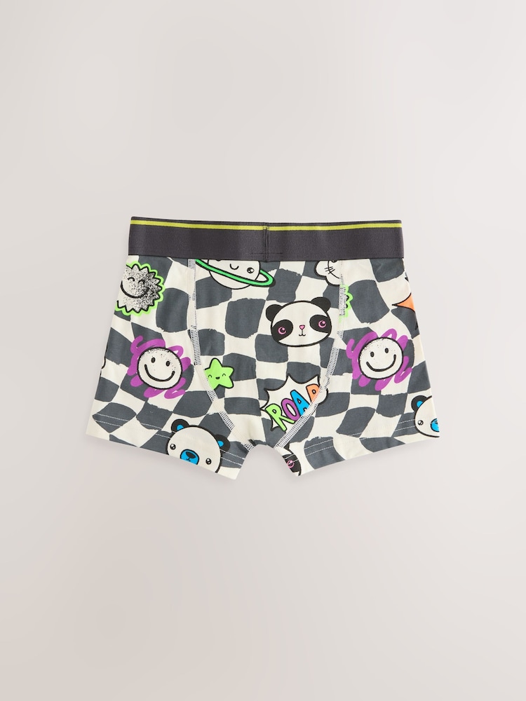 Multicolour Checkerboard Pattern Trunks 5 Pack (1.5-16yrs) - Image 7 of 9