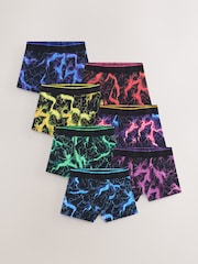 Multi Lightning Print Boxers 7 Pack (3-16yrs) - Image 1 of 11