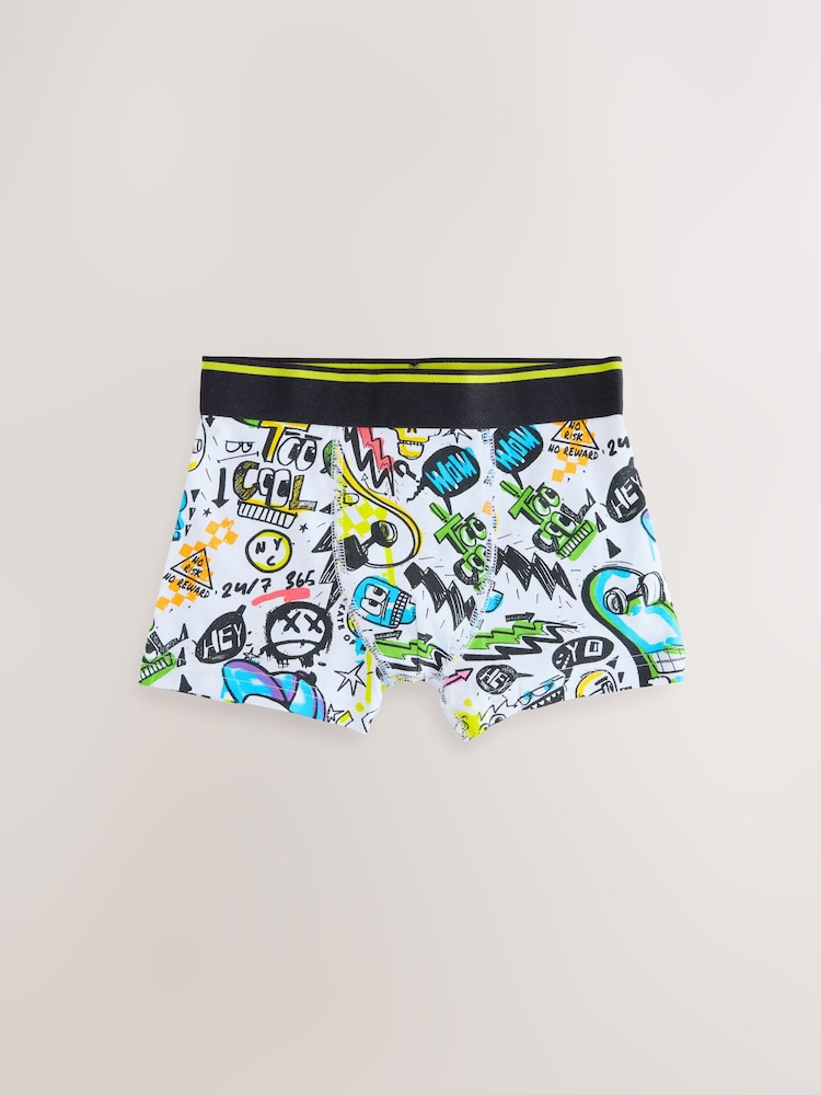 Graffiti Doodle Boxers Trunks 5 Pack (1.5-16yrs) - Image 6 of 9