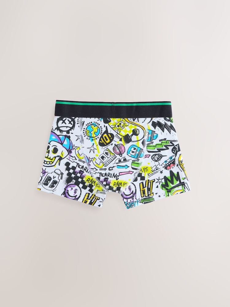 Graffiti Doodle Boxers Trunks 5 Pack (1.5-16yrs) - Image 7 of 9