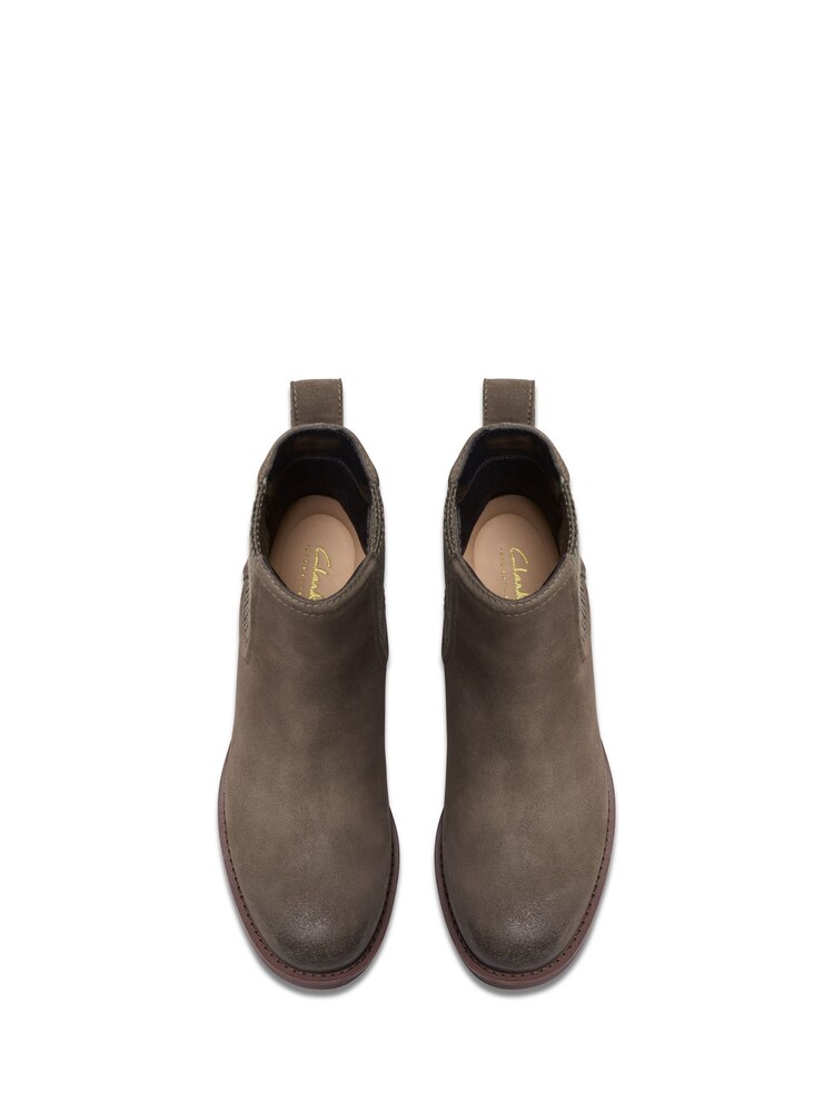 Clarks Brown Mole Chamberly Top Boots - Image 6 of 7