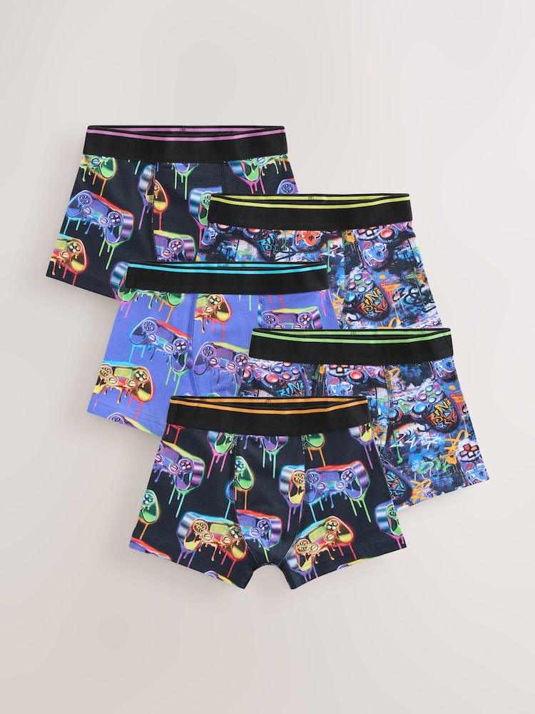 Grafitti Gamer Boxers 5 Pack (2-16yrs) - Image 1 of 9