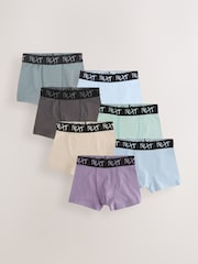 Mineral Multi with Navy Waistband Trunks 7 Pack (2-16yrs) - Image 1 of 11