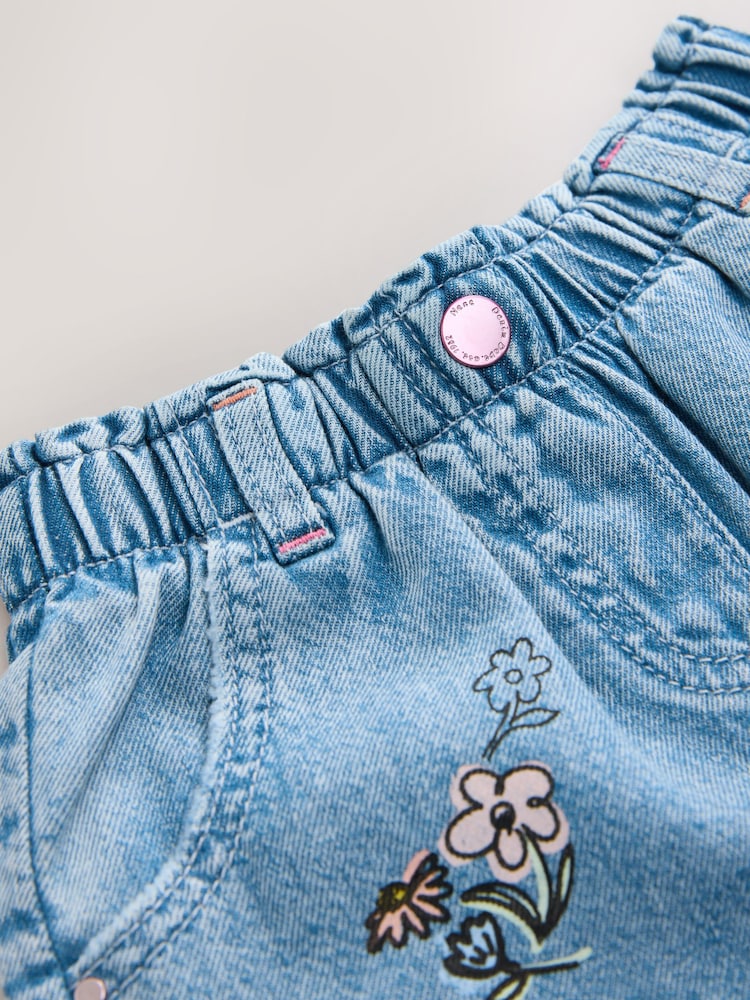 Denim Floral Print Jeans (3mths-7yrs) - Image 9 of 9