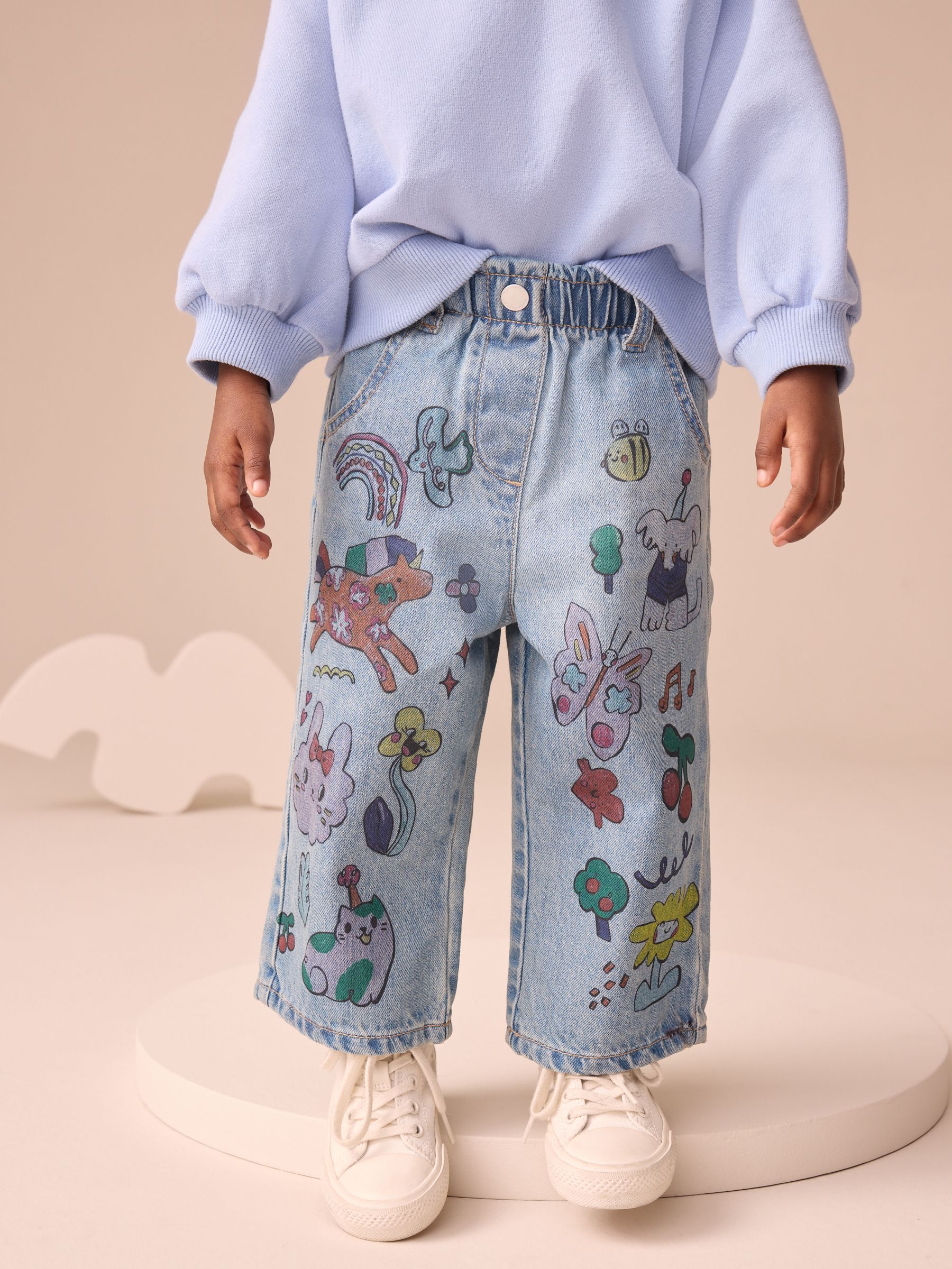 Next：日本 デニム - キャラクター プリント ジーンズ（3か月〜7 歳