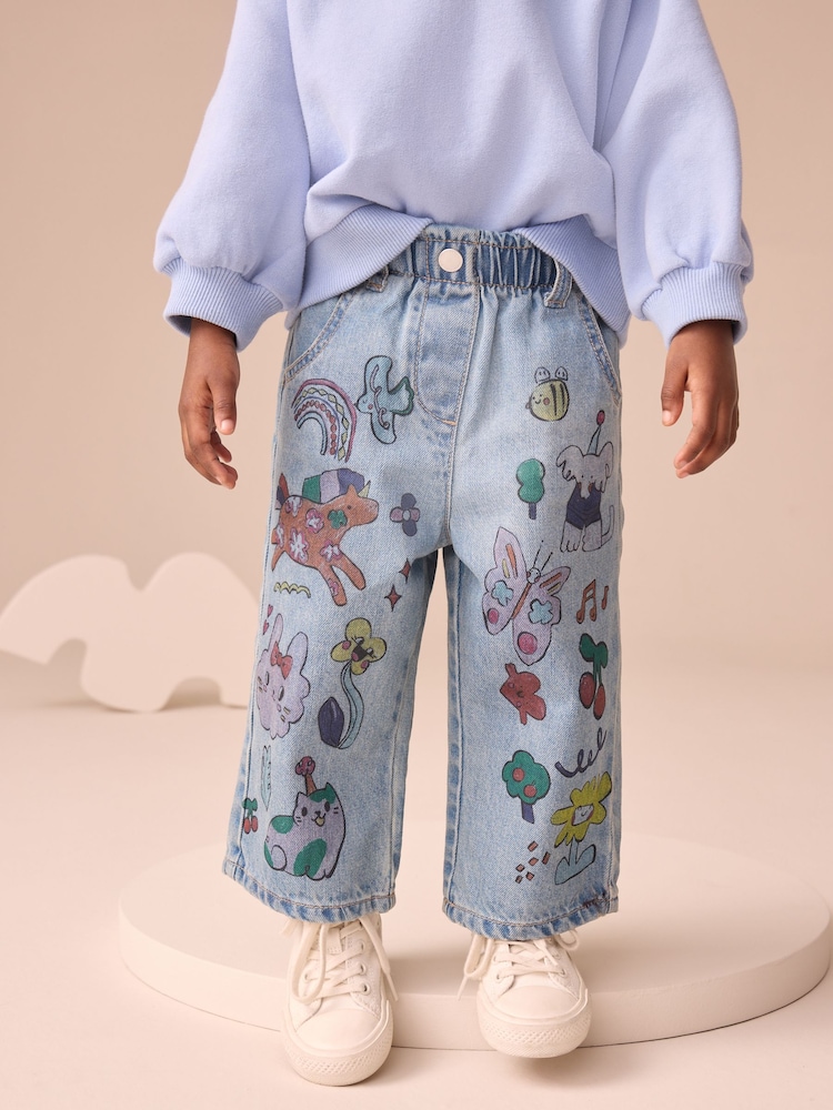 Denim Character Printed Jeans (3mths-7yrs) - Image 1 of 8
