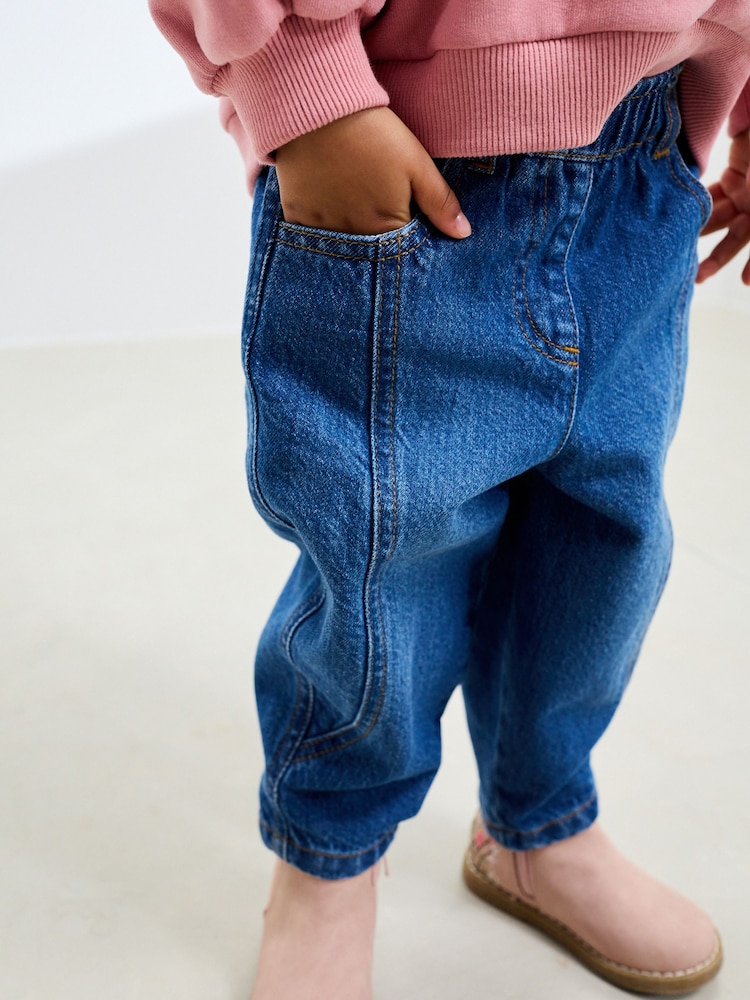 Mid Blue Denim Barrel Jeans (3mths-7yrs) - Image 1 of 8