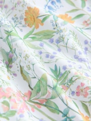 White Ditsy Floral Shaping Shirred Bandeau Skirted Swimdress - Image 2 of 4