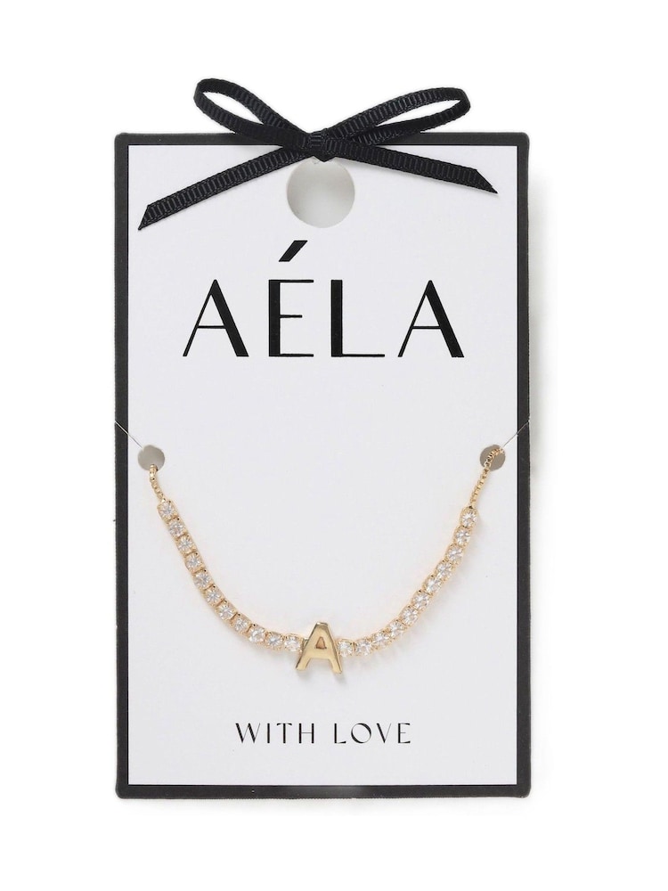 Aela 12k Gold Tone	Initial Cubic Zirconia Bracelet - Image 4 of 4
