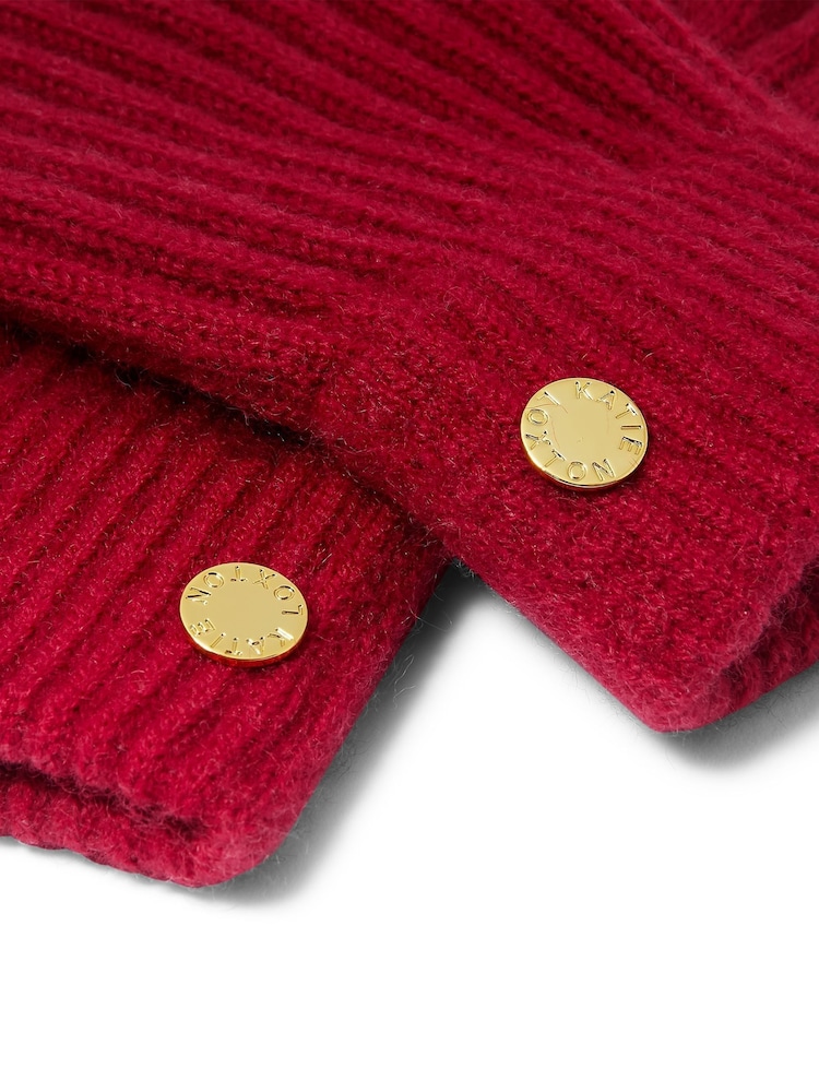 Katie Loxton Red Knitted Gloves - Image 4 of 4 Katie Loxton Red Knitted Gloves - Image 4 of 4