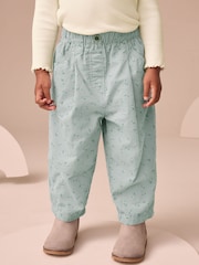 Blue Floral Print Cord Trousers (3mths-7yrs) - Image 1 of 8