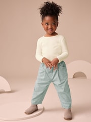 Blue Floral Print Cord Trousers (3mths-7yrs) - Image 2 of 8