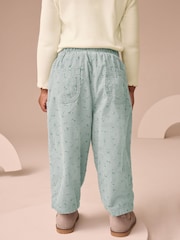 Blue Floral Print Cord Trousers (3mths-7yrs) - Image 3 of 8