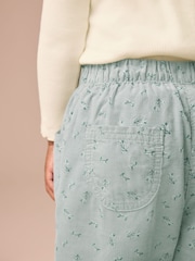 Blue Floral Print Cord Trousers (3mths-7yrs) - Image 4 of 8