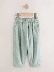Blue Floral Print Cord Trousers (3mths-7yrs) - Image 5 of 8