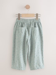 Blue Floral Print Cord Trousers (3mths-7yrs) - Image 6 of 8