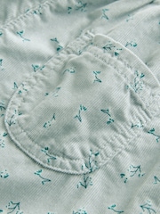 Blue Floral Print Cord Trousers (3mths-7yrs) - Image 7 of 8