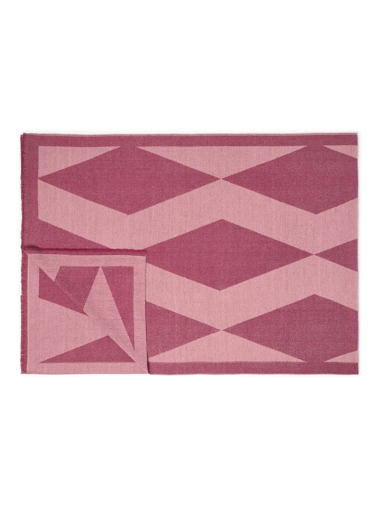 Katie Loxton Red Printed Diamond Blanket Scarf - Image 2 of 3 Katie Loxton Red Printed Diamond Blanket Scarf - Image 2 of 3