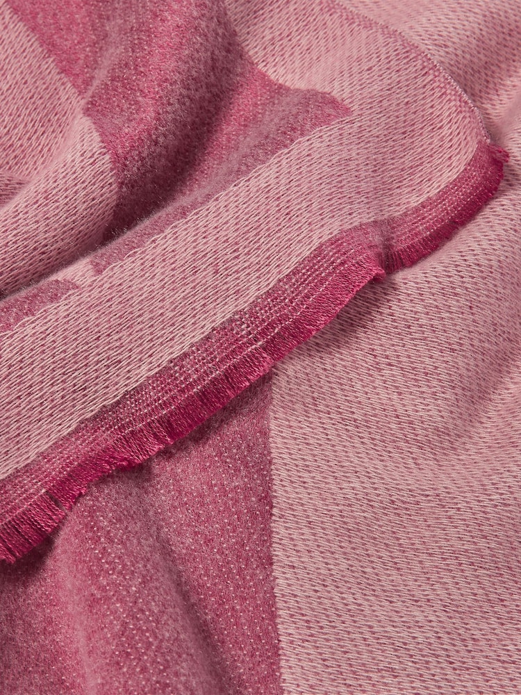 Katie Loxton Red Printed Diamond Blanket Scarf - Image 3 of 3 Katie Loxton Red Printed Diamond Blanket Scarf - Image 3 of 3