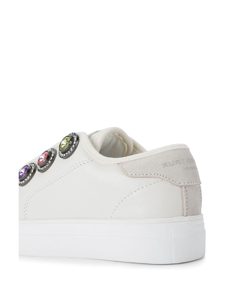 Kurt Geiger London Cream Junior Mini Laney Octavia Trainers - Image 2 of 3