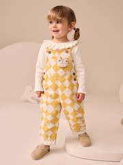 Yellow Harlequin Print Dungarees Set (3mths-7yrs) - Image 1 of 3